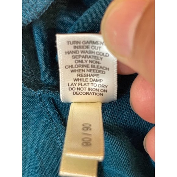 Express Womens Shift Dress Sequins Retro Neck Sleeveless Turquoise Blue Large - Picture 7 of 7